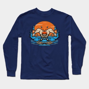 Swimming athlete Long Sleeve T-Shirt